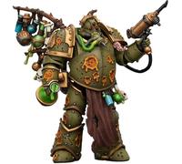 JOYTOY Warhammer 40k Death Guard Biologus Putrifier con pistola inyectora y granadas Hyper Blight 1/18 figura de acción para coleccionar y mostrar modelo