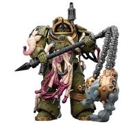 JOYTOY Warhammer 40k Death Guard Blightlord Terminator 2 con Flail of Corruption 1/18 Figura de acción