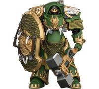 JOYTOY Warhammer 40K Figuras de acción a Escala 1/18: Salamanders Firedrake Terminator 1 con Martillo de Trueno y Escudo de tormenta con Escamas de dragón. Modelo Coleccionable de 5,59 Pulgadas.