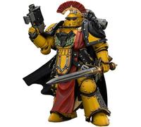 JOYTOY Warhammer 40k Imperial Fists Legion Pretor en armadura Mk III con espada de poder y pistola de perno 1/18 figura de acción para coleccionar y mostrar modelo