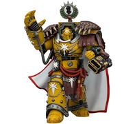 JOYTOY Warhammer 40k Imperial Fists Lord Castellan Evander Garrius, El Tirano de Cthonia con el Subyugador e Incineratus 1/18 Figura de acción