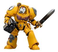 JOYTOY Warhammer 40K Imperial Fists Terminator 1 with Power Sword and Storm Bolter 1/18 Figura de acción, colección y señalando modelo