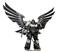 JOYTOY Warhammer 40k Raven Guard Corvus Corax, Primarca de la XIX Legión con garras de relámpago hechas a mano de artificios, pistolas arqueotecnológicas y látigo 1/18 figura de acción