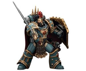 JOYTOY Warhammer 40k sons of Horus 1/18 Figura de acción Hijos de Horus Little Horus Aximand Capitán de la 5ª Compañía, regalos coleccionables, juguetes para niños de 15 años en adelante y adultos de