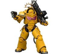 JOYTOY Warhammer 40k Space Marine 2, Game Edition Imperial Fists, intercesor pesado con rifle de perno pesado y pistola de perno 1/18, figura de acción para coleccionar y mostrar modelo