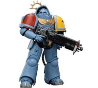 JOYTOY Warhammer 40k Space Marine 2, Game Edition Space Wolves - Intercesor pesado con rifle de perno pesado y pistola de pernos 1/18, figura de acción para coleccionar y mostrar modelo