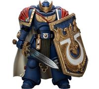 JOYTOY Warhammer 40k Space Marine 2, Ultramarines Victrix Honour Guard con escudo de tormenta y espada de poder 1/18, figura de acción para coleccionar y mostrar modelo
