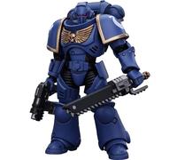 JOYTOY Warhammer 40k Space Marines, Space Marines Ultramarines, Outriders Brother Catonus 1/18 Figura de acción