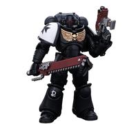 JOYTOY Warhammer 40K Space Marines Templarios negros Outriders Brother Valtus Figura de acción 1/18 Templarios negros Outriders Joy cifras de juguete