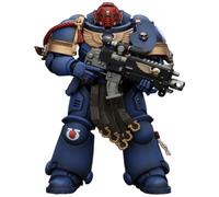 JOYTOY Warhammer 40k Space Mrine Ultramarines Sergeant Gadriel Figura de acción coleccionable a escala 1/18 con diseño exquisito, regalos para fans y coleccionistas