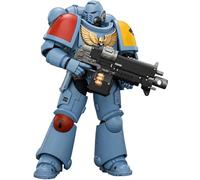 JOYTOY Warhammer 40k Space Wolves Intercesor con rifle de perno, pistola de perno y espada de cadena 1/18, figura de acción para coleccionar y mostrar modelo