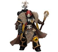 JOYTOY Warhammer 40k Space Wolves Wolf Priest con pistola de perno absolvor y figura de acción Crozius 1/18, modelo de colección y exhibición