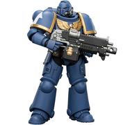 JOYTOY Warhammer 40k Ultramarines Intercesor con rifle de perno, pistola de perno y espada de cadena 1/18, figura de acción para coleccionar y mostrar modelo