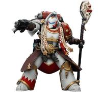 JOYTOY Warhammer 40k White Scars Stormseer Consul con bastón de fuerza y pistola de perno 1/18 figura de acción para coleccionar y mostrar modelo