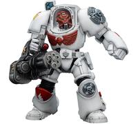 JOYTOY Warhammer 40K White Scars Terminator 3 with Power Fist and Assault Cannon 1/18 Action Figur,Sammelund zeigen Model