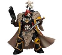 JOYTOY Warhammer - Figuras de acción 40K 1/18, lobos espaciales, sacerdote lobo con pistola de perno absolvor y base de exhibición de artefactos Crozius de 4.8 pulgadas, decoración de escritorio y