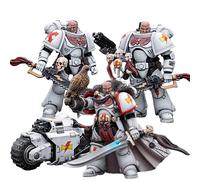 JOYTOY White Scars Assault Intercessor Warhammer 40K 1/18 Figuras de acción de cicatrices blancas intercesor de asalto 4 piezas, modelo coleccionable de 4.8 pulgadas, regalos de cumpleaños