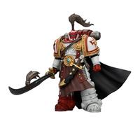 JOYTOY White Scars Warhammer 40k 1/18 Figura de acción White Scars Hibou Khan, buscador de la expiación, con powersword"The Breath of theStorm", regalos coleccionables, juguetes para niños de 15 años
