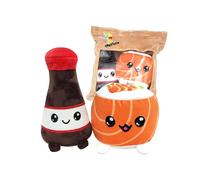 Joytoy - Yummies Together: Uramaki y SOYA - 2 Mini Peluche de 15 cm en Bolsa de Peluche para Llevar de 21 x 21 cm