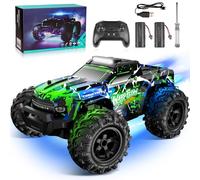 JOYTREKY Coche Teledirigido - 1:18 Coche RC con Luces Led 25 Km/H RC Car con Pulverizador 2,4 GHz Todoterreno 2 BateríAs Recargables 60min Play para NiñOs Y Adultos - Verde