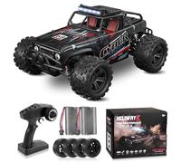 JOYTREKY Coche Teledirigido - Coche Teledirigido A Escala 1:18 Alta Velocidad 40Km/H Todoterreno 4WD 2 BateríAs 2,4 GHz Recargable para Adultos Y NiñOs - Negro