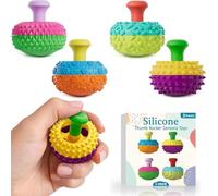 JOYVOVO Pack 4 Fidget Toys Joystick Pulgar en Silicona, Juguete Sensorial Silencioso Anti-Estrés Ansiedad, Concentración TDAH Autismo Niños Adultos, Sin BPA Silicona para Oficina Colegio Viaje