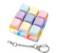 JOYVOVO Teclado Fidget Toys, Teclado de 9 Teclas, Juguete Antiestrés Mecánico con Sonido de Click y Luces RGB, Gadget Táctil para Alivio de Estrés y Ansiedad, Juguete Sensorial para Adultos y Niños