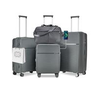 Joyway Juego de 4 Maletas, Equipaje Set de Cabina Viaje, Ultraligero PP Rígidas Giratorias de 360°, Trolley Maleta Expandibles con Cerradura TSA Incluidas 1 Bolsa Impermeable