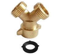 Joywayus Conector giratorio de latón en forma de Y GHT de 3/4 pulgadas para mangueras de secadora de vapor y lavadora