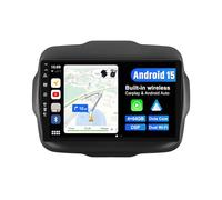 JOYX Android 14 Autoradio para Jeep Renegade (2015-2018) - [4G+64G] - Built-in DSP/Carplay/Android Auto - Gratis Cámara Mic - 9 Pulgada 2 DIN - Apoyo Dab 4G WLAN BT5.0 Volante 360-Cámara Fast-Boot