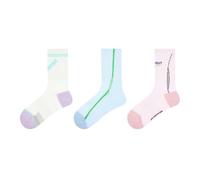 Joyxien 3 pares - Calcetines de algodón peinado para mujer, sin costuras, informales, cómodos, simples y delicados - R8968 Chasing the Wind and Lea over the River