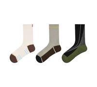 Joyxien 3 pares: calcetines finos de algodón peinado para mujer que absorben el sudor, cómodos y delicados bloques de color, R8971 Walk in the Mountains, Altoa única