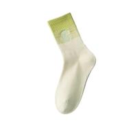 Joyxien 3 pares de calcetines para mujer, de algodón puro, transpirables, cómodos, absorben el sudor, fitness, yoga, sin huesos, verde claro, Altoa única