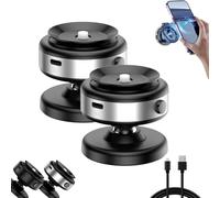 Joyye 360 Rotatable Car Magnetic Phone Holder, Electric Suction Cup Vacuum Magnetic Car Phone Mount, Powerful Suction Portable Phone Holder For All Smartphones (Silver*2)