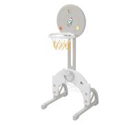 Joyz Canasta de Baloncesto Infantil 3 en 1, Altura Ajustable con Portería de Fútbol y Lanzamiento del Anillo, Juguetes Deportivos Multifuncionales para Interior/Exterior, Incluye Pelotas y Anillas