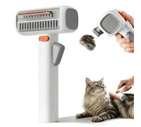 Joyzan 2 en 1 Cepillo para Gatos, Autolimpiable Peine Perro Limpieza con un Solo Clic Acero Inoxidable Quita Pelos Mascota para Perros Gato Conejos Pelo Corto Mediano Largo Recoge Mascotas Antiestres