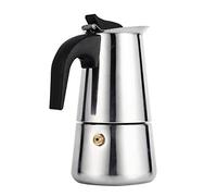 Joyzan Cafetera espresso de acero inoxidable, cafetera de inducción, cafetera rápida, cafetera italiana clásica para latte capuchino, macchiato cubano, 450 ml