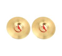 Joyzan Crash Cymbal, Cymbal Instrumentos Musicales Latón Accent Cymbals Pares Equipo De Percusión Con Cordón Rojo Para Bateristas Aficionados Músicos Estudiantes De Música Miembros De La Banda 2PCS