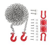 Joyzan Gancho de Remolque En Forma U, Accesorio Modelo Coche Cadena Metal RC para Chenille Escalada Conjunto Rescate U y Oruga Juego Ganchos con Hebilla Crawler sobre Orugas Portátil Transportar