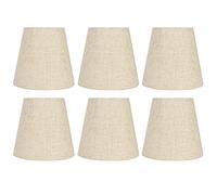 Joyzan Pantalla de Lámpara Pequeña, Lampshade Estilo Nórdico E14 Araña Tela Accesorio Cubierta para Pared Barril Mesa y Luz Piso Decoración del Hogar Lino Natural Hecho 3,5 X 5,2 5,5 Pulgadas