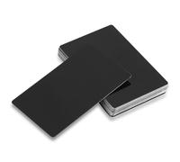 Joyzan Tarjetas de Visita, Placa Grabado Metal Hojas Marca Visita Bricolaje Personalizadas en Blanco Tarjeta Aluminio Anodizado para Grabador Laser Impresión Clientes Oficina DIY Regalo 50 Piezas