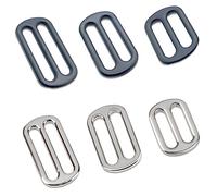 Joyzol Hebilla deslizante plana de metal, 10 correas de cinturón deslizante de gatillo (1 pulgada, 1 1/4 pulgadas, 1 1/2 pulgadas) (níquel, negro mate), Ncikel, 1 1/2inch(38mm)