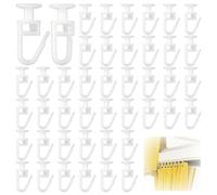 JOZMMZEOOA 125 Piezas Ganchos Cortinas,Sliding Curtain Track Hooks Rieles Cortinas Ganchos Techo Plisados Riel Cortina Flexible Ganchos Universal con Cerradura,para Barras Cortina Guía Interna