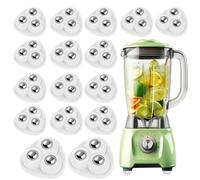 JOZMMZEOOA 16 Piezas Ruedas Muebles Pequeñas,Ruedas Giratorias Rotación de 360 Grados Autoadhesivo Rueda Adhesiva Silencioso Ruedas Bola,para Cubos Cocina Basura (Bola Acero Blanca)