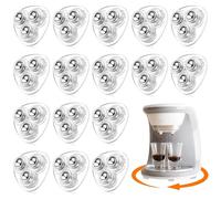 JOZMMZEOOA 16 Piezas Ruedas Muebles Pequeñas,Ruedas Giratorias Rotación de 360 Grados Autoadhesivo Rueda Adhesiva Silencioso Ruedas Bola,para Cubos Cocina Basura (Transparente)