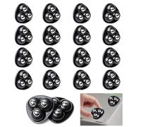 JOZMMZEOOA 16 Piezas Ruedas Muebles Pequeñas,Ruedas Giratorias Rotación de 360 Grados Autoadhesivo Rueda Adhesiva Silencioso Ruedas Bola,para Cubos Cocina Basura (Bola Acero Negro)