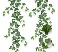 JOZMMZEOOA 180CM Hiedra Artificial,2 Piezas Plantas Artificiales Decorativas Colgantes Enredaderas Artificiales Decorativas Planta Realistas,para Decoracion Hogar Habitación Pared (Verde)