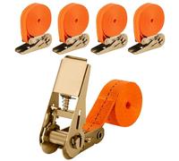 JOZMMZEOOA 4 Piezas Cinchas de Amarre, 6M X 2.5CM Tensor de Carraca Eslingas de Amarre Ajustable Longitud Correas Tensoras de Presión Cinchas de Amarre Correas con trinquete,Capacidad de Carga 1000kg