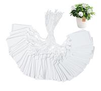 JOZMMZEOOA 500 Piezas Papel Kraft Etiquetas,Handmade Label Etiquetas para Ropa 28*45 MM Etiquetas Regalos Con Cuerda Etiquetas Personalizadas Marrón Blanco,para Regalo Joyería Mercado Pulgas (Blanco)