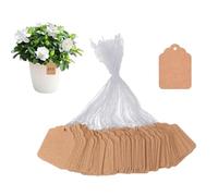 JOZMMZEOOA 500 Piezas Papel Kraft Etiquetas,Handmade Label Etiquetas para Ropa 28*45 MM Etiquetas Regalos Con Cuerda Etiquetas Personalizadas Marrón Blanco,para Regalo Joyería Mercado Pulgas (Marrón)